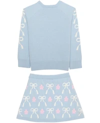 Disney Girls 2T-6X 2-Piece Stitch Long-Sleeve Top and Skirt Set