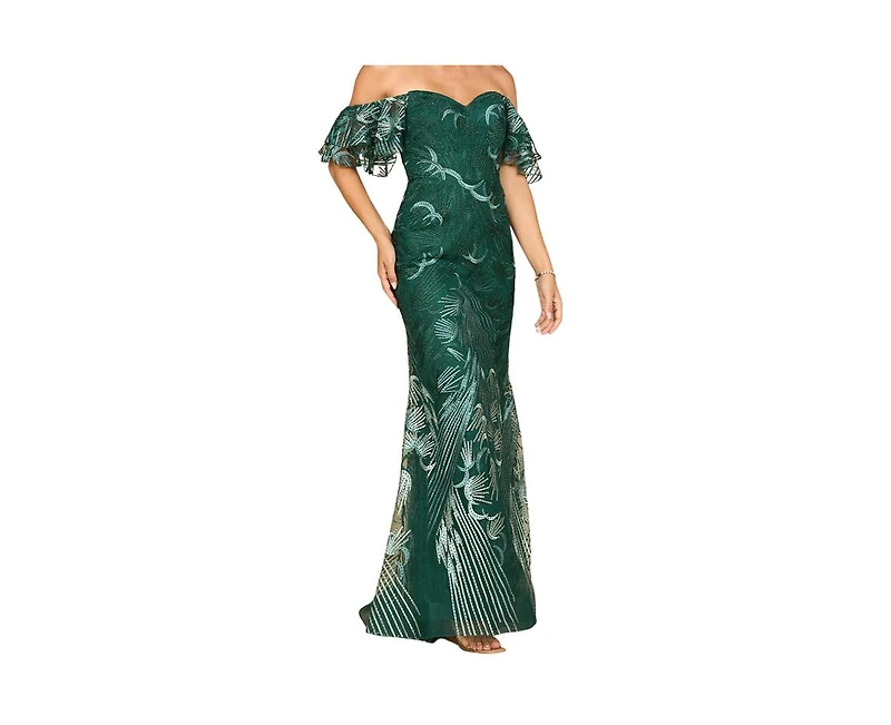 Lara Women's Off Shoulder Mermaid Lace Gown
