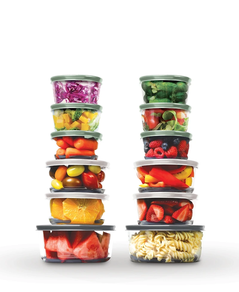 24 Pc Glass Containers