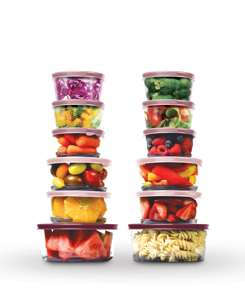 24 Pc Glass Containers