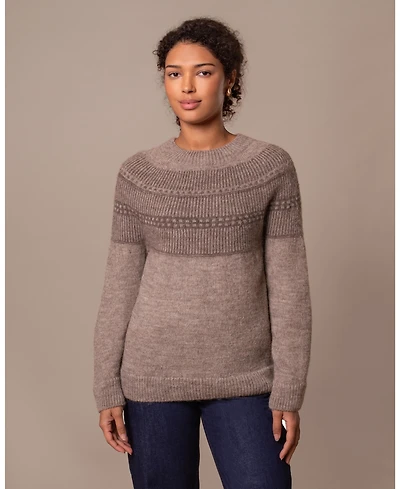 Celtic & Co. Women's British Wool Yoke Pattern Sweater
