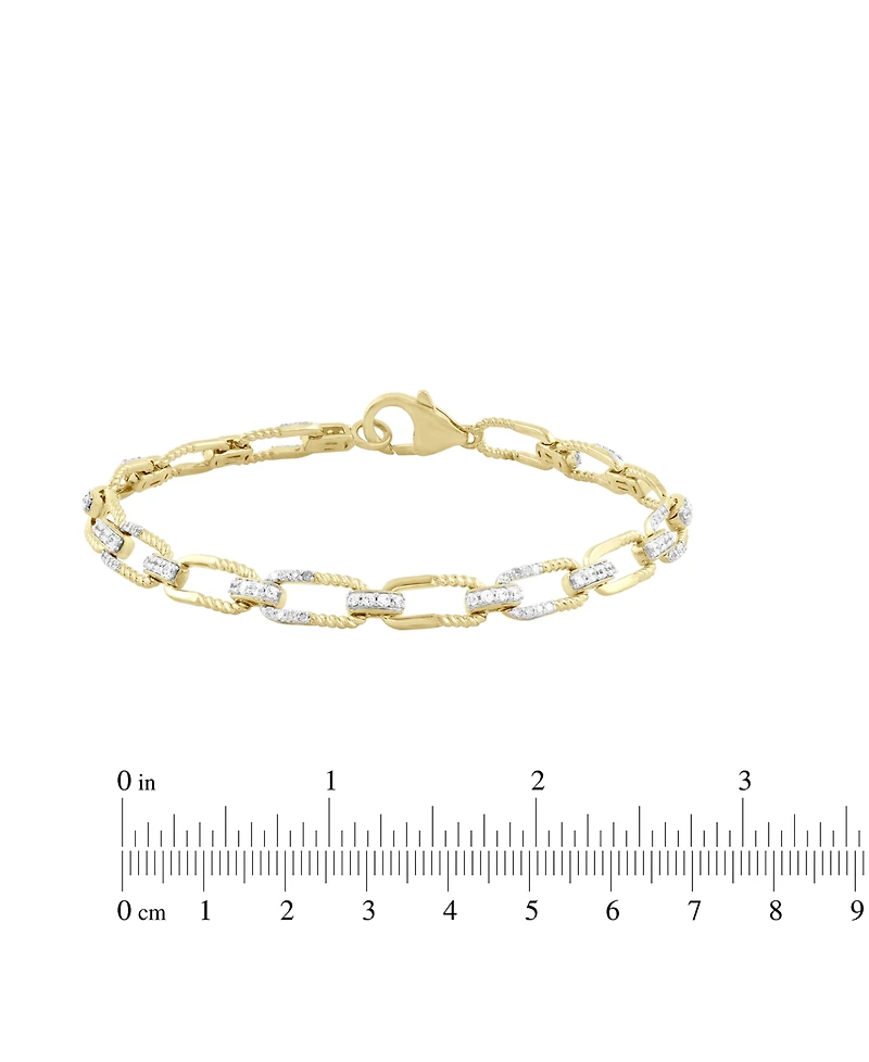 Macy's Diamond Bracelet (3/4 ct. t.w.) in 14K Yellow Gold with White Rhodium
