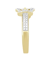 Macy's Diamond Ring (1/4 ct. t.w.) in 10K Yellow Gold with White Rhodium