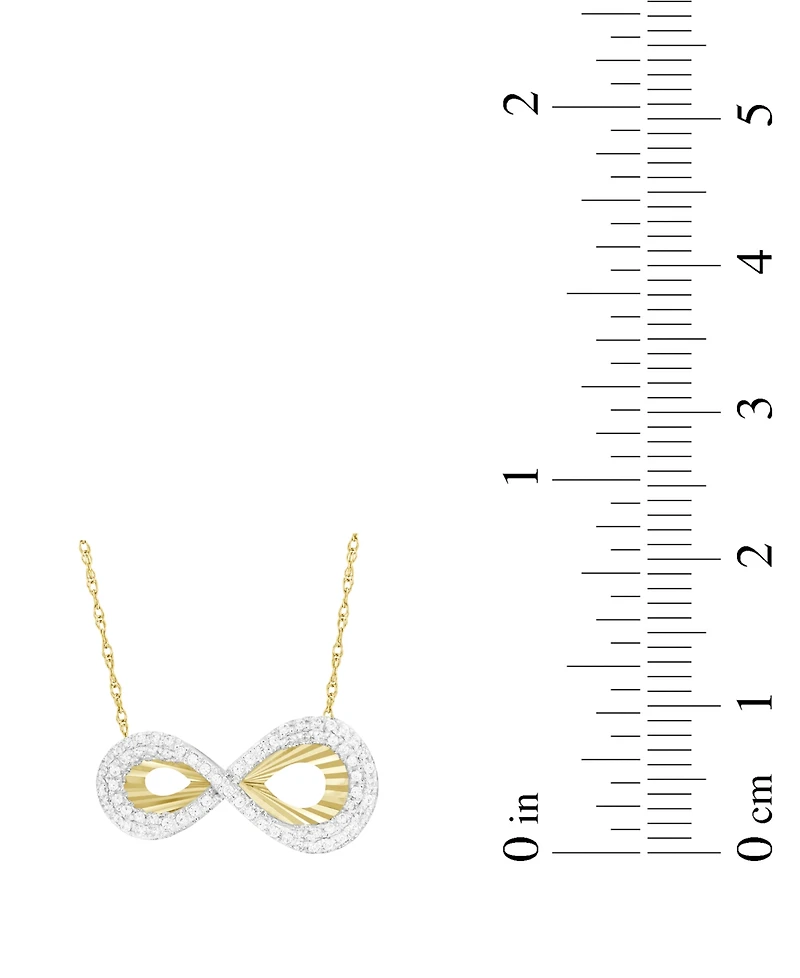 Macy's Diamond Pendant Necklace (1/5 ct. t.w.) in 10K Yellow Gold