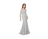 Lara Women's Mermaid, Long Sleeve Lace Gown