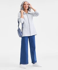 Style & Co Women's Luxsoft Zip Front Tunic Fleece, Macy's Exclusive