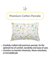 BreathableBaby Toddler Cotton Percale Pillowcase, For 13" x 18"/33 46 cm Pillow (2-Pack)