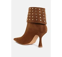 Piccini Stud Embellished Foldover Boots