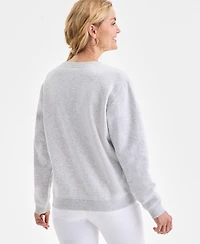 Style & Co Women's Graphic Fleece Sweatshirt, Macy's Exclusive