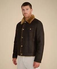 Furniq Uk Men's Shearling Jacket