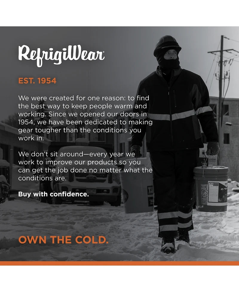 RefrigiWear Men's Warm Dual Layer Heavyweight Double Sided Dot Grip Gloves