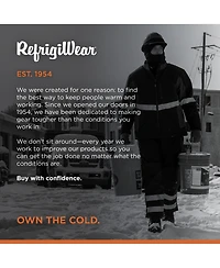 RefrigiWear Men's Warm Dual Layer Heavyweight Double Sided Dot Grip Gloves