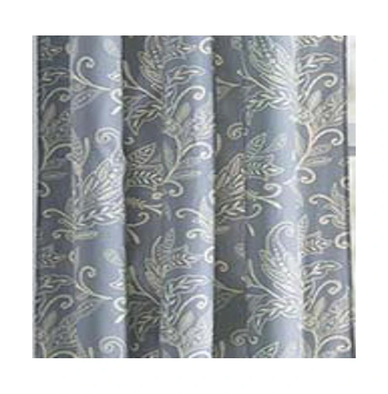 Ellis Curtain Lexington Leaf Pattern on Colored Ground Curtain Pair with Ties 56"x84
