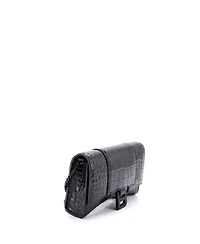 Pre-Owned Balenciaga Hourglass Chain Wallet Embossed Leather