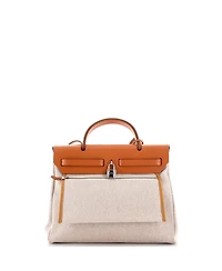 Pre-Owned Hermes 31 Herbag Zip Relief Brides de Gala Toile and Leather