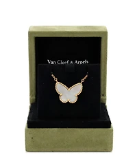 Pre-Owned Van Cleef & Arpels Lucky Alhambra Butterfly Pendant Necklace