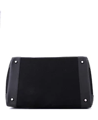 Pre-Owned Hermes Hac 40 Handbag Toile and Black Togo with Palladium Hardware