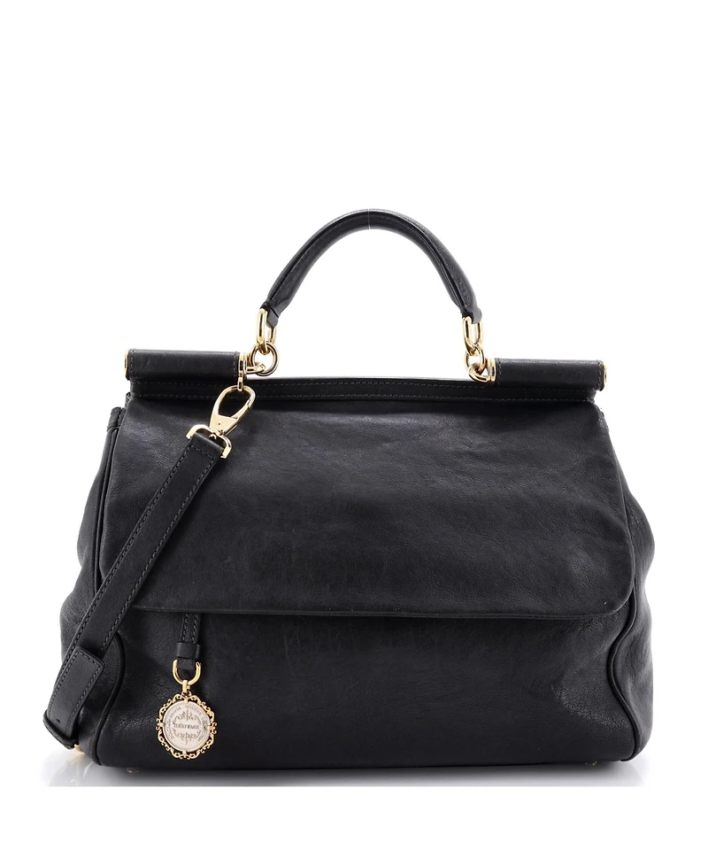 Pre-Owned Dolce & Gabbana Large Soft Miss Sicily Bag Leather