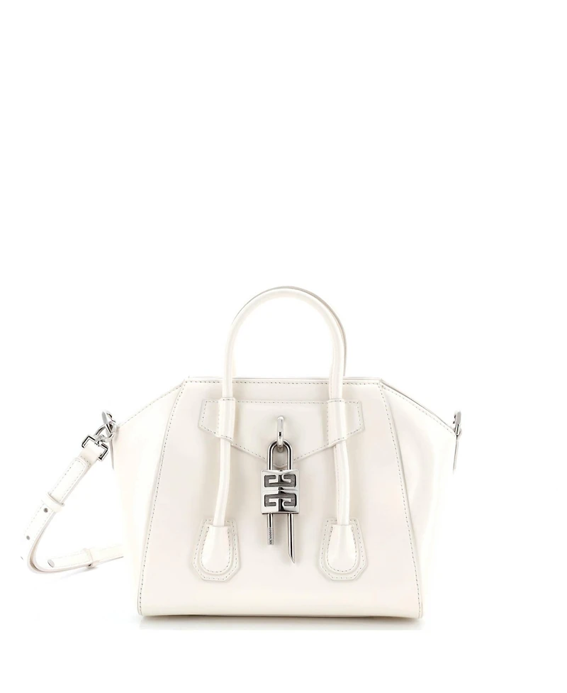 Pre-Owned Givenchy Mini Antigona Lock Bag Leather