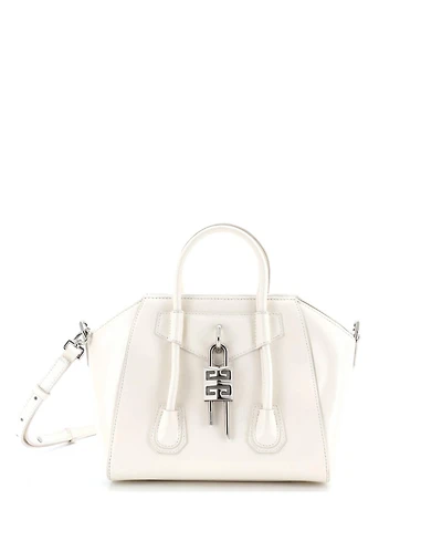 Pre-Owned Givenchy Mini Antigona Lock Bag Leather