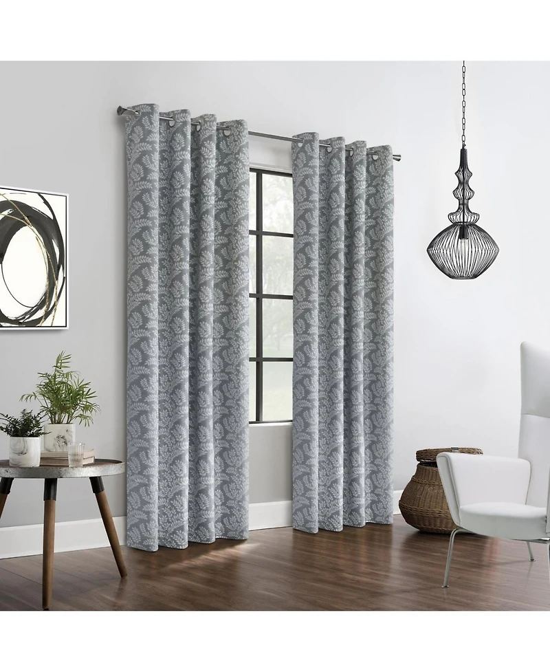 Thermaplus Patricia 100% Blackout Uv Protection Grommet Curtain Panel for Windows 52" x Silver