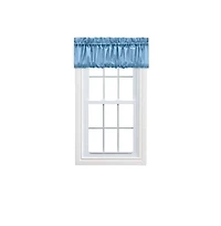 Ellis Stacey 1.5" Rod Pocket High Quality Fabric Solid Color Window Balloon Valance 60"x15" Slate
