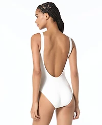 Michael Kors Women's Studded Scoop Neck One Piece Swimsuit