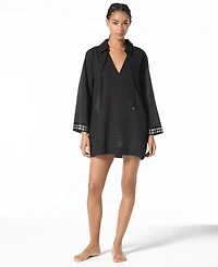 Michael Kors Women's V-Neck Cover Up Shirt