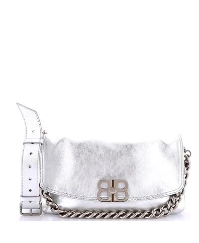 Pre-Owned Balenciaga Large Bb Soft Flap Bag Leather