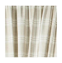 Ellis Curtain Bartlett Unlined 2-Piece Window Curtain Tailored Panels Pair with Ties - 90x84 Natural