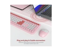 Risokeys Slim Low-Noise Wireless Keyboard and Mouse Combo for Windows Pc and Laptop