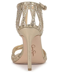 Jessica Simpson Women's Jivira Rhinestone Strappy Stiletto Sandals