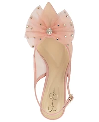 Jessica Simpson Women's Lavilra Bow Mesh Slingback Pumps