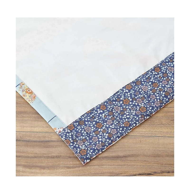 Barefoot Bungalow Carlie High Quality Light Filtering Window Panel Pair - Each 42"x84" Calico Stripe
