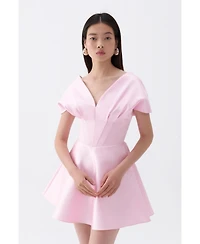 Nocturne Women's Mini Dress with Waist Corset Detail