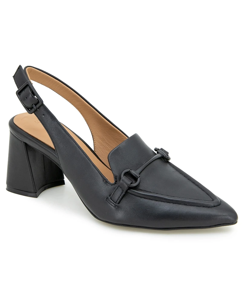 Gentle Souls Women's Dawson Pointy Toe Leather Slingback Pumps