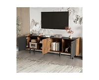 Casainc Storage Cabinet with Mid Century Tv Stand