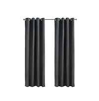 Thermaplus Alpine Blackout Premium Stylish and Functional Grommet Curtain Panel 52" x 108" Charcoal