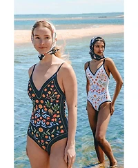 Jessie Zhao New York Women's Night Imagination Reversible V-Neck One-Piece Swimsuit