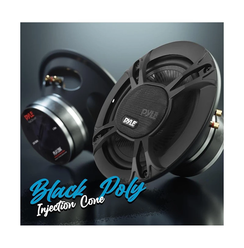 Two-Way Sound Speaker System, 4'' Coaxial Loud Audio, 240 Watts, 4 Ohm Impedance, 3/4'' Asv Voice Coil
