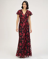 Js Collections Women's Fauna V-Neck Gown