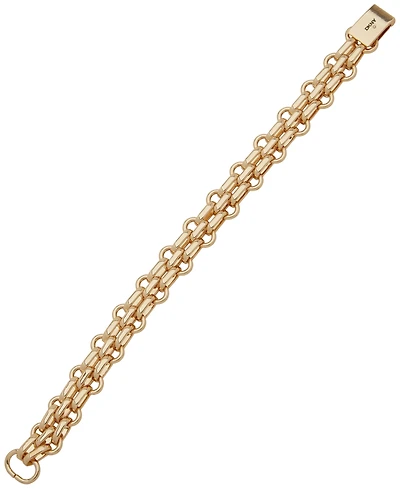Dkny Gold-Tone Thick Drama Chained Flex Bracelet
