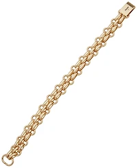 Dkny Gold-Tone Thick Drama Chained Flex Bracelet