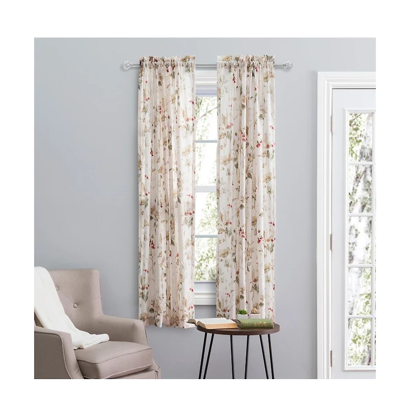 Ellis Curtain Sophia Rod Pocket Tailored Panel - 48x84", Multi