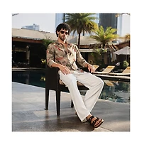 Campus Sutra Men's Camel Beige Pigme-Strokes Shirt