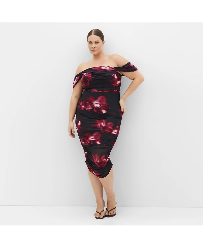 City Chic Women's Jazmin Print Dress