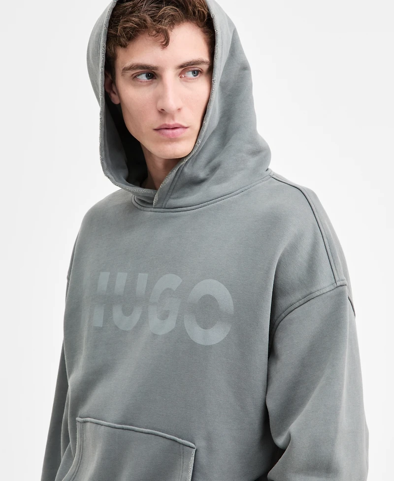 Hugo Boss Men's Nenzyod Cotton Terry Logo Pullover Hoodie