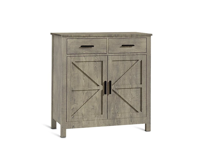 Casainc Kitchen Storage Cabinet with 2 Drawers and Doors