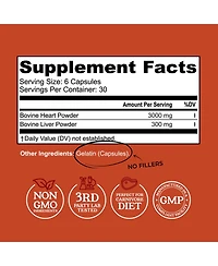 Bovine Heart Capsules, 180ct