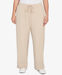 Hearts Of Palm Plus Solid Texture Hatchi Casual Pant
